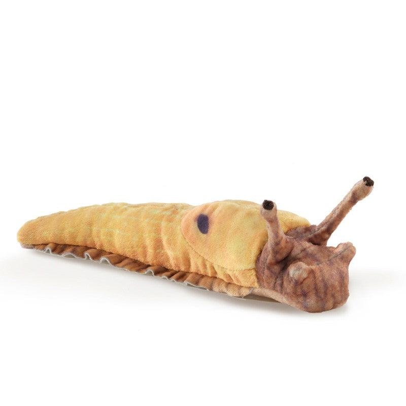 Front view of Mini Slug, Banana-Finger Puppet.