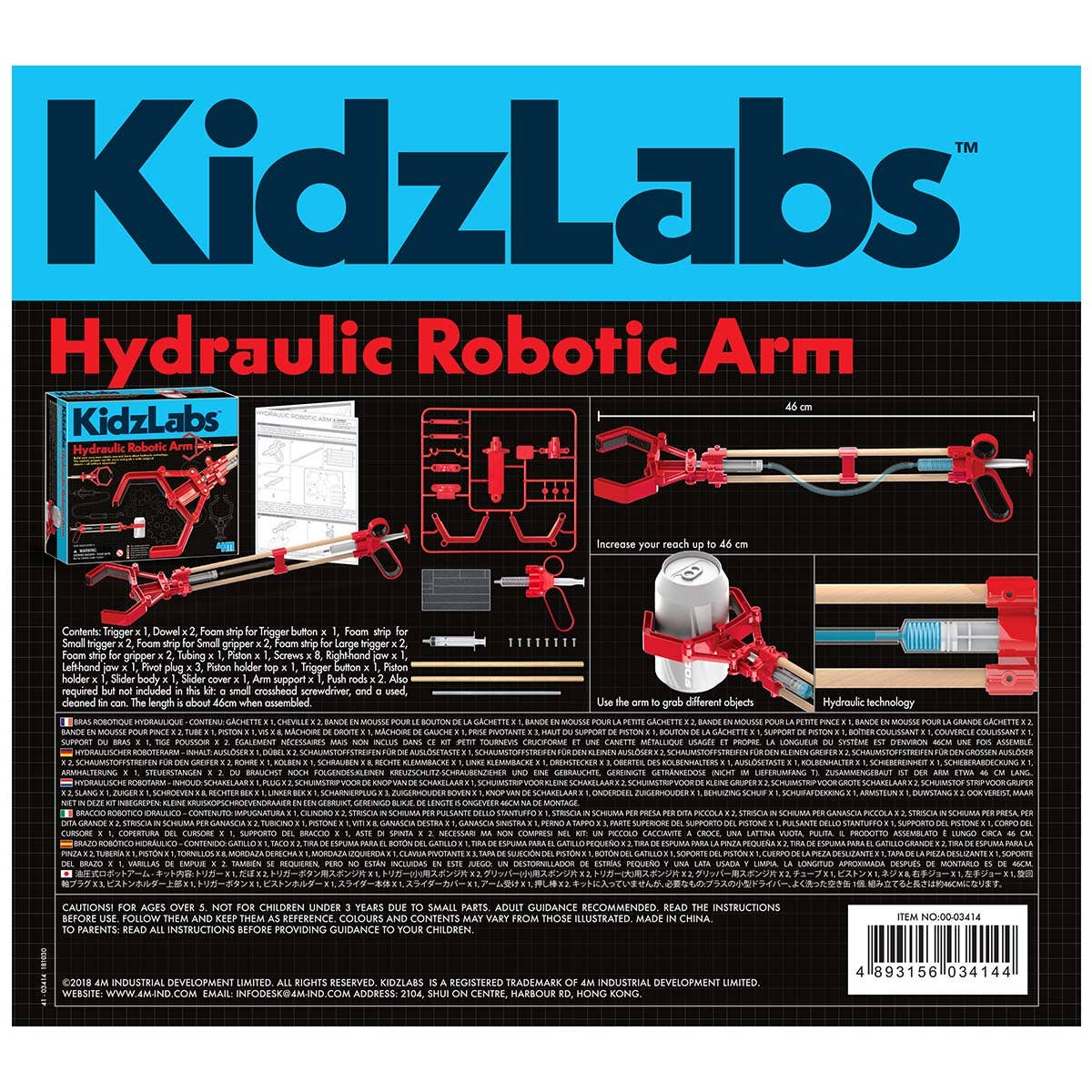 Hydraulic Robot Arm - Science Kit-Science & Discovery-Yellow Springs Toy Company