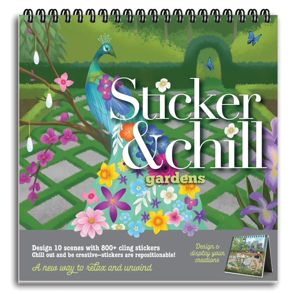 Cover of Sticker &amp; Chill Gardens