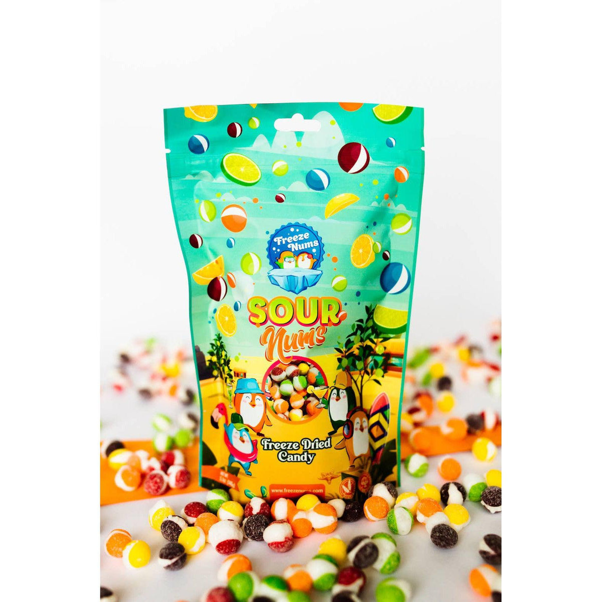 Freeze Num Sour Nums - Freeze Dried Candy - 5.1oz Bag-Candy &amp; Treats-Grandpa Joe&#39;s Candy Shop-Yellow Springs Toy Company