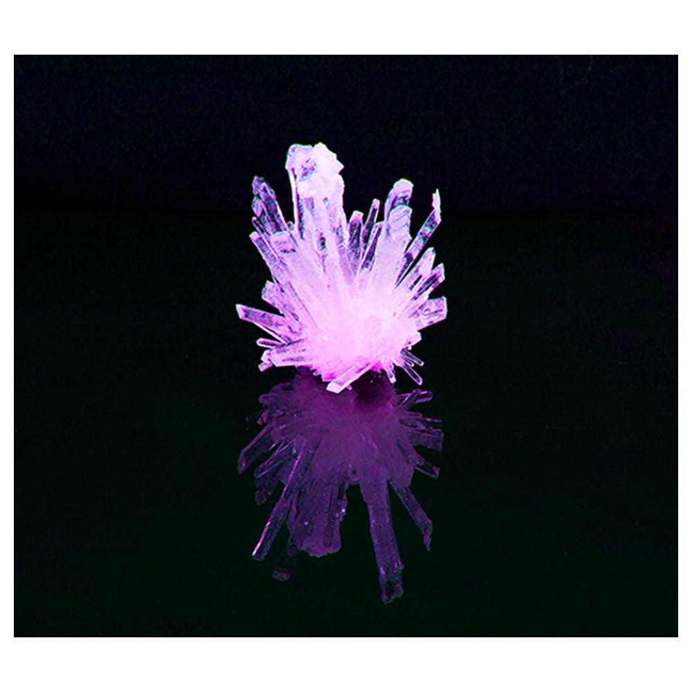 Front view of a crystal made with the growing crystals.