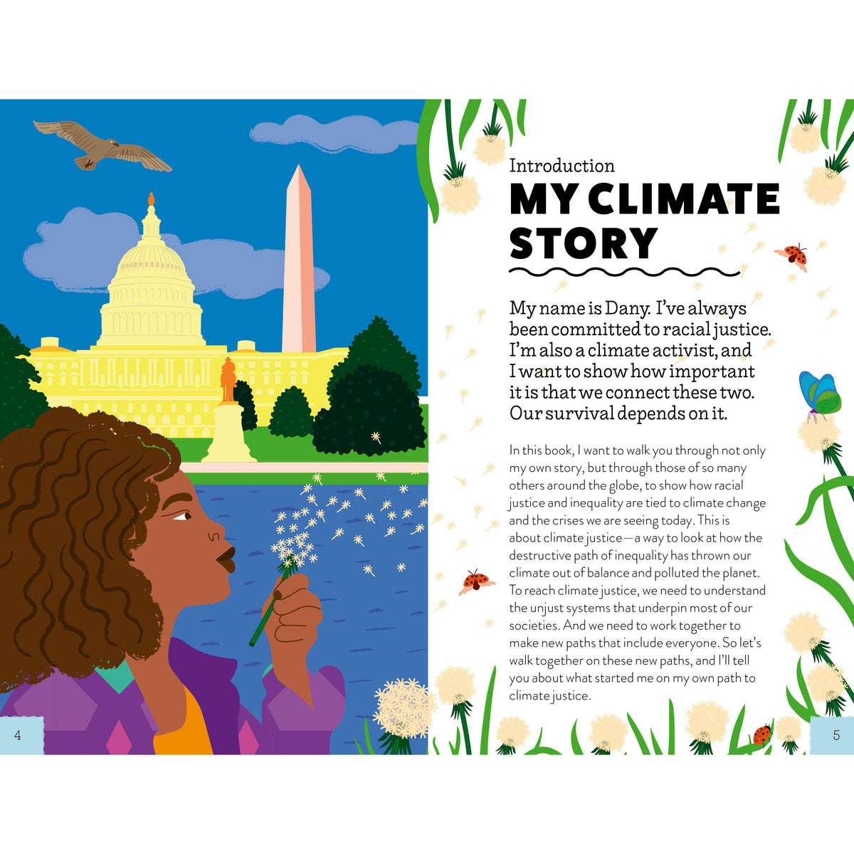 Front view of the introduction page from This Book Will Save The Planet book.