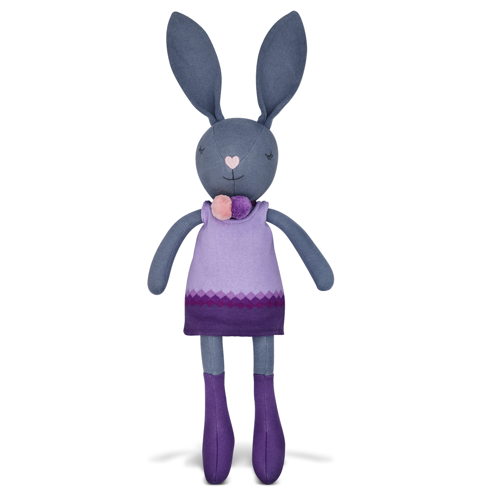 Lila Knit Bunny Pal-Stuffed & Plush-Apple Park-Yellow Springs Toy Company