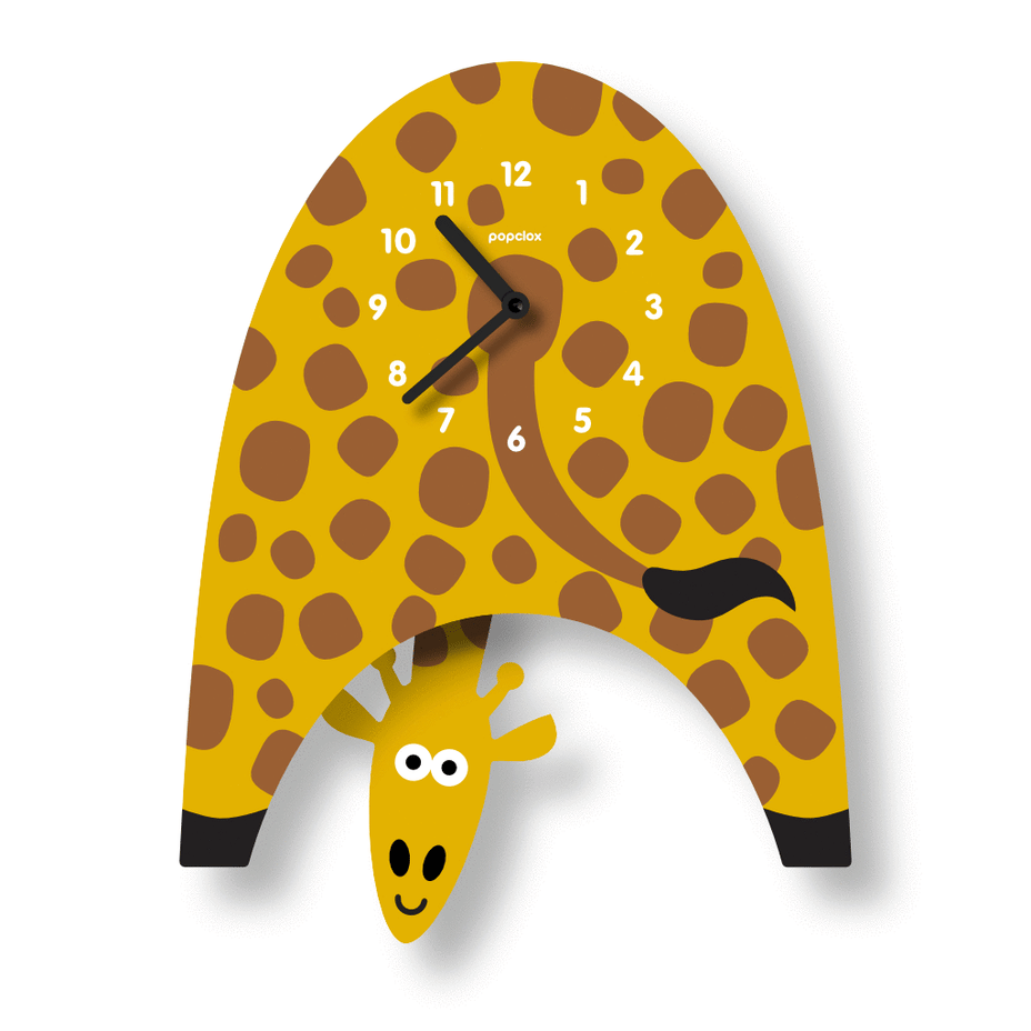 Acrylic Giraffe Pendulum Clock *-Decor & Keepsakes-Modern Moose | Popclox-Yellow Springs Toy Company