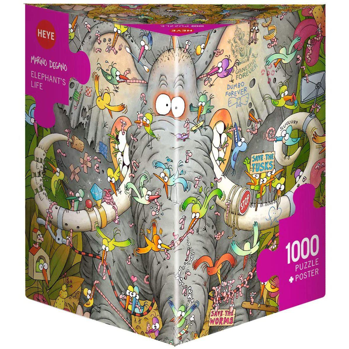 Elephant&#39;s Life - 1000 piece-Puzzles-HEYE-Yellow Springs Toy Company