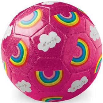 Glitter rainbow pink soccer ball. 