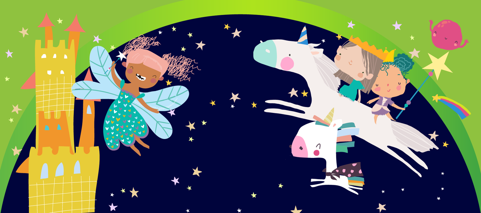 Illustration: Fairys, castles, and unicorns abound