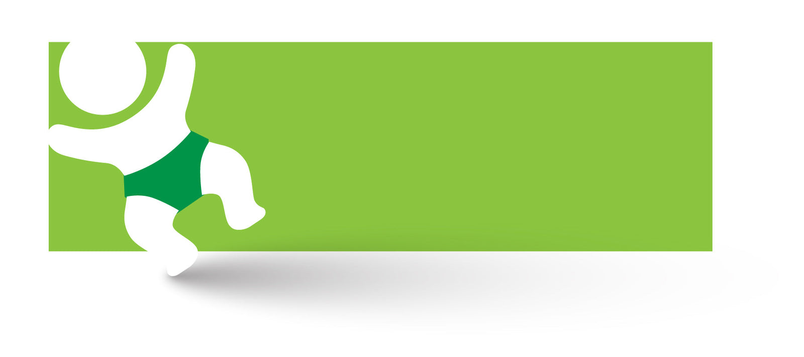 A newborn white figure, silhouetted against a green background.