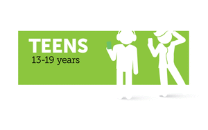 Category header - Teens (13 to 19 years)