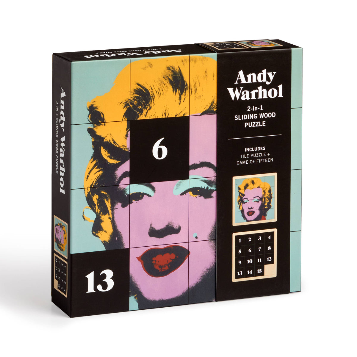 Andy Warhol Marilyn 2-in-1 Sliding Wood Puzzle-Chronicle Books-Yellow Springs Toy Company