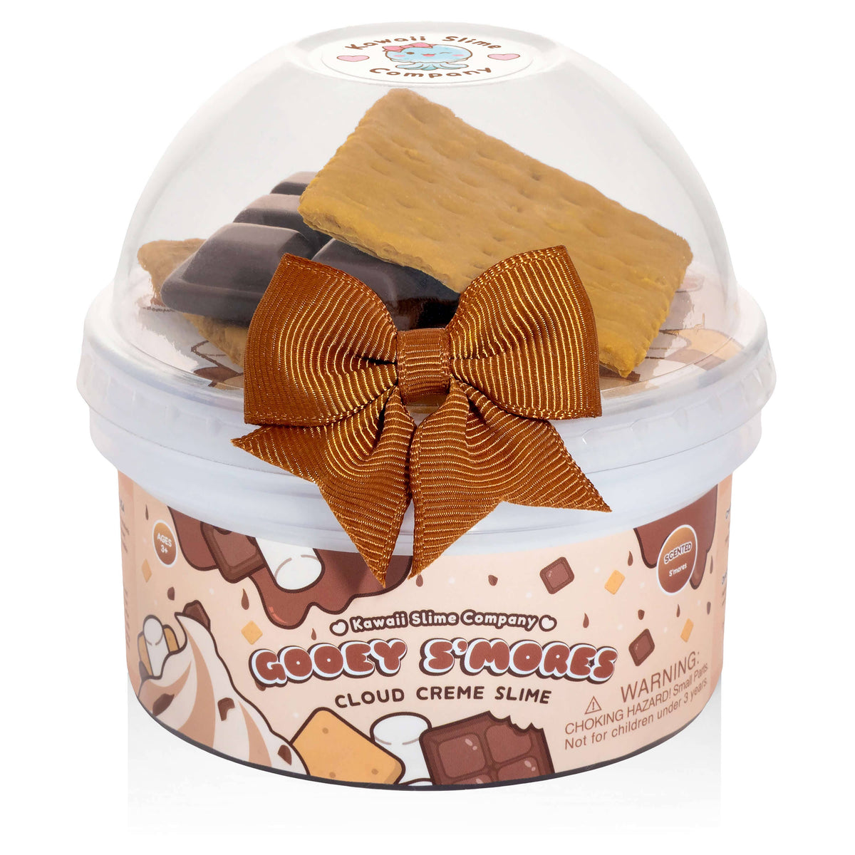 Gooey S&#39;mores Cloud Creme Slime (4pcs/case)-Kawaii Slime Company-Yellow Springs Toy Company