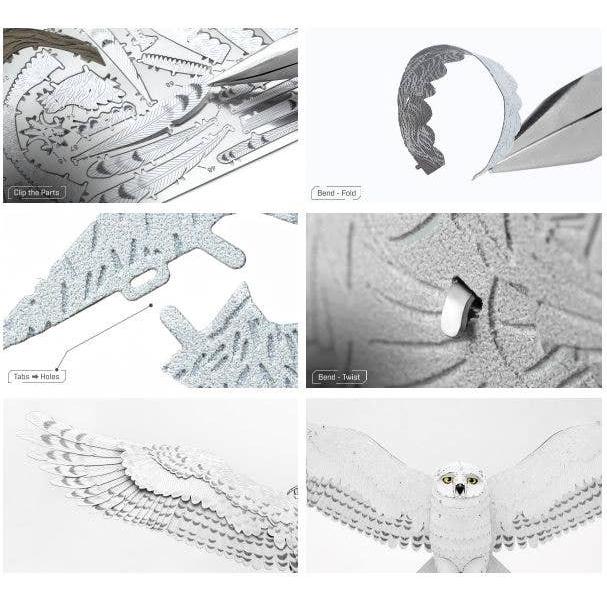 Hedwig Premium Series Harry Potter Metal Earth 3D model kit-Metal Earth-Yellow Springs Toy Company