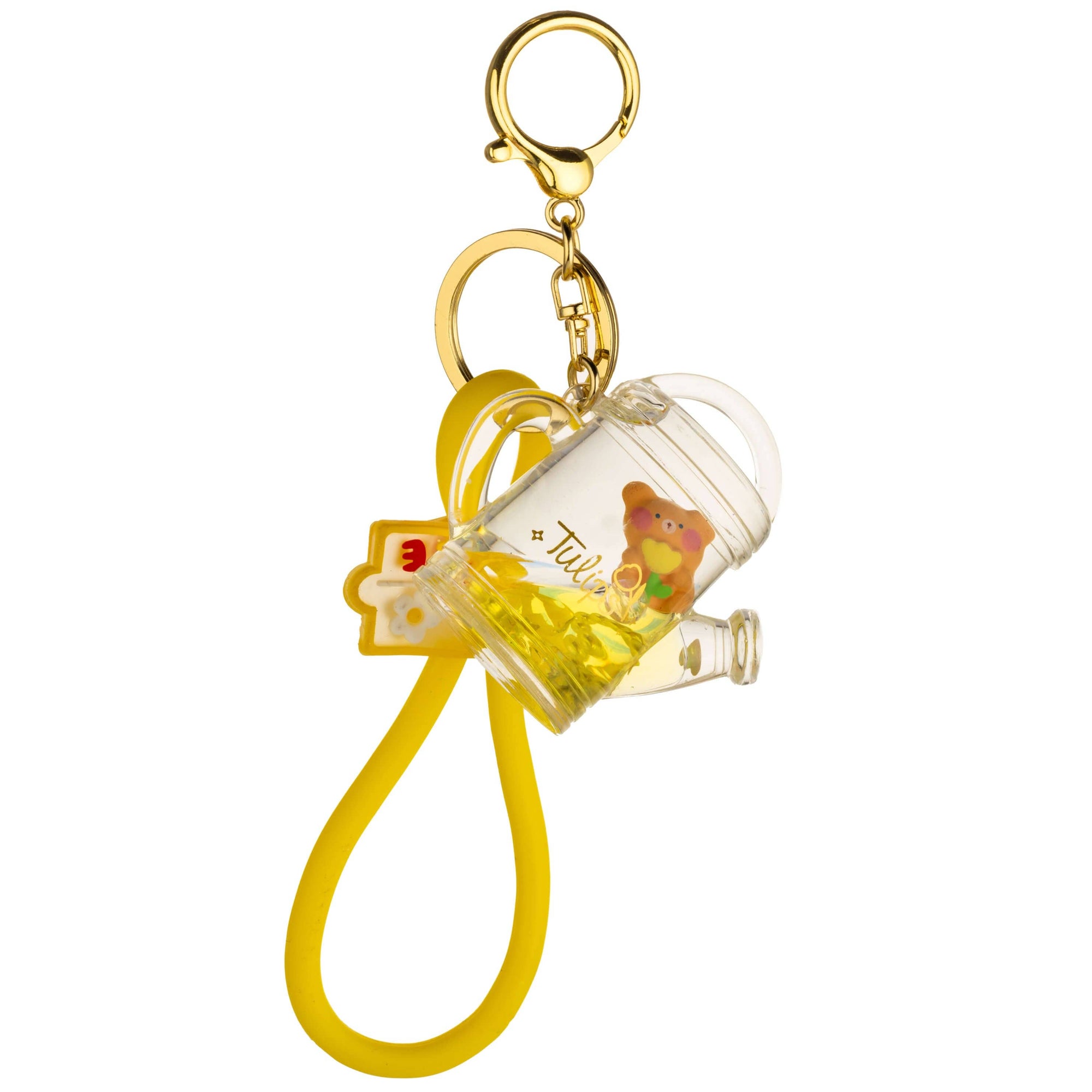 Garden Watering Can Liquid Sensory Keychain (12pcs/case): Yellow-Kawaii Slime Company-Yellow Springs Toy Company
