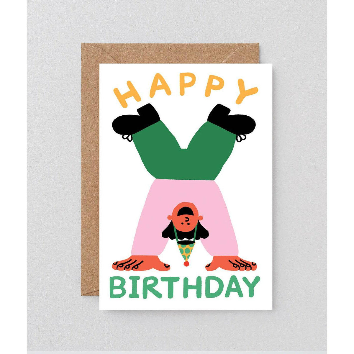 ‘Happy Birthday Handstand’ Greetings Card-Stationery-Wrap-Yellow Springs Toy Company