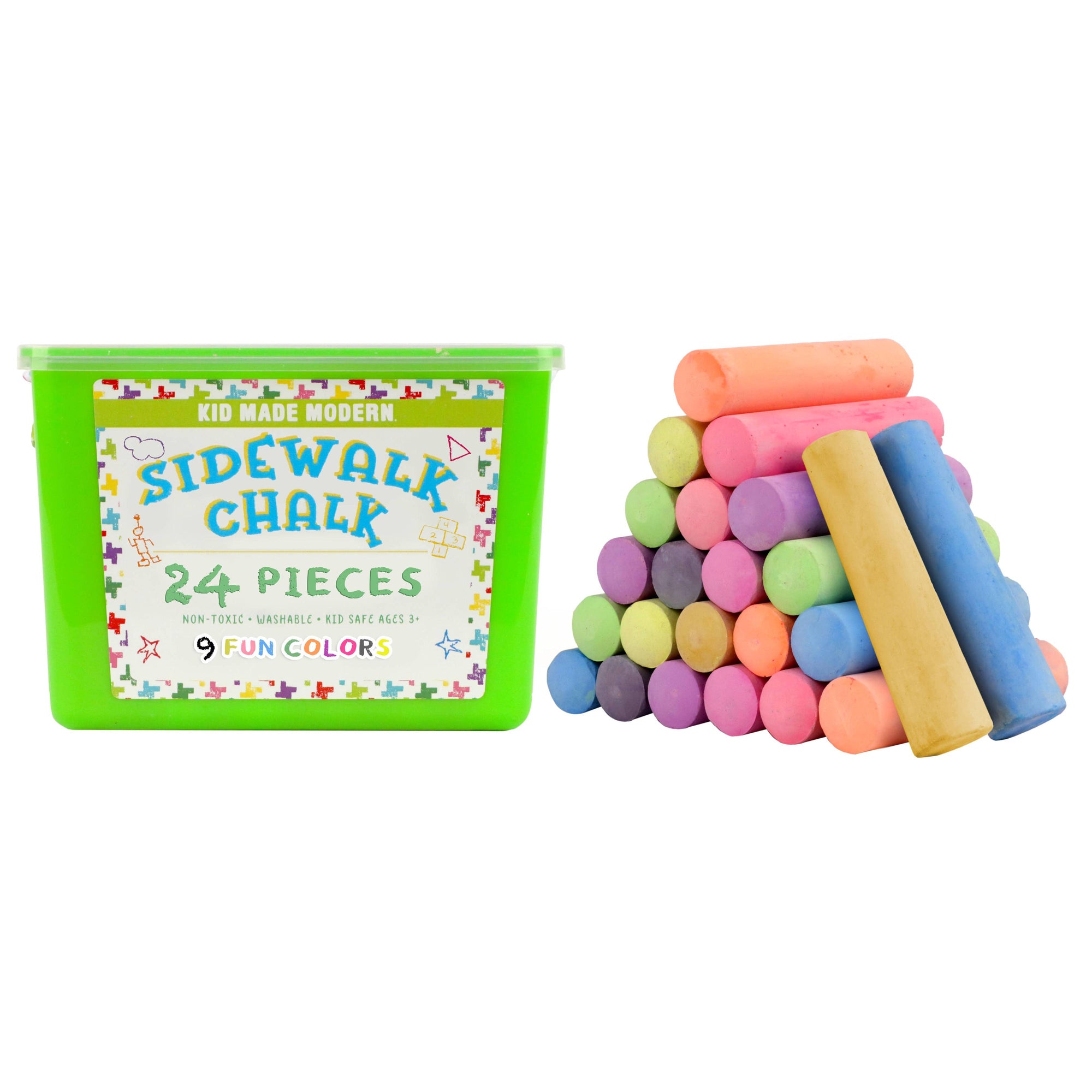 Non-Toxic Sidewalk Chalk Bucket-Arts & Humanities-Regal Games-Yellow Springs Toy Company