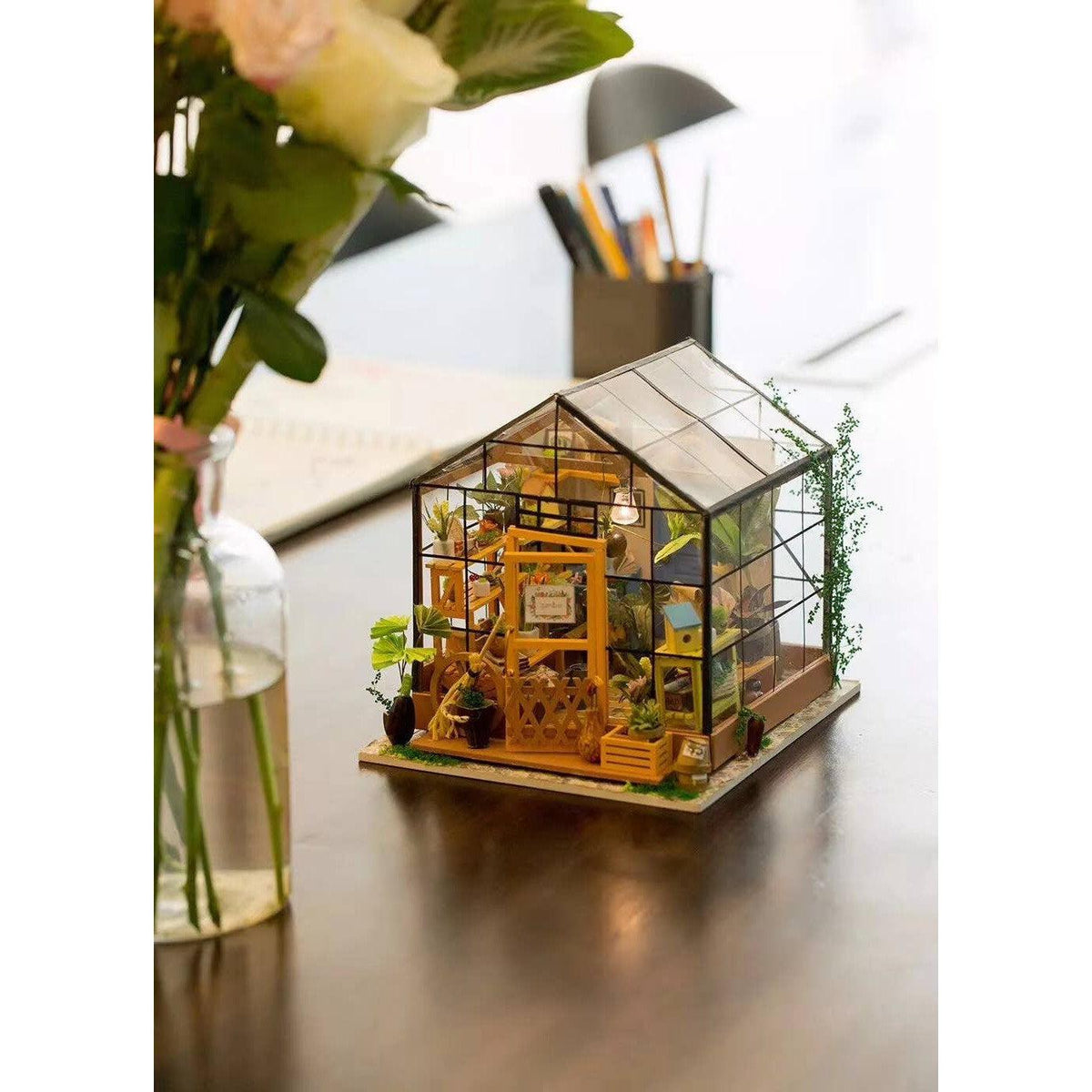 DIY Miniature House Kit: Cathy&#39;s Flower House-Hands Craft-Yellow Springs Toy Company