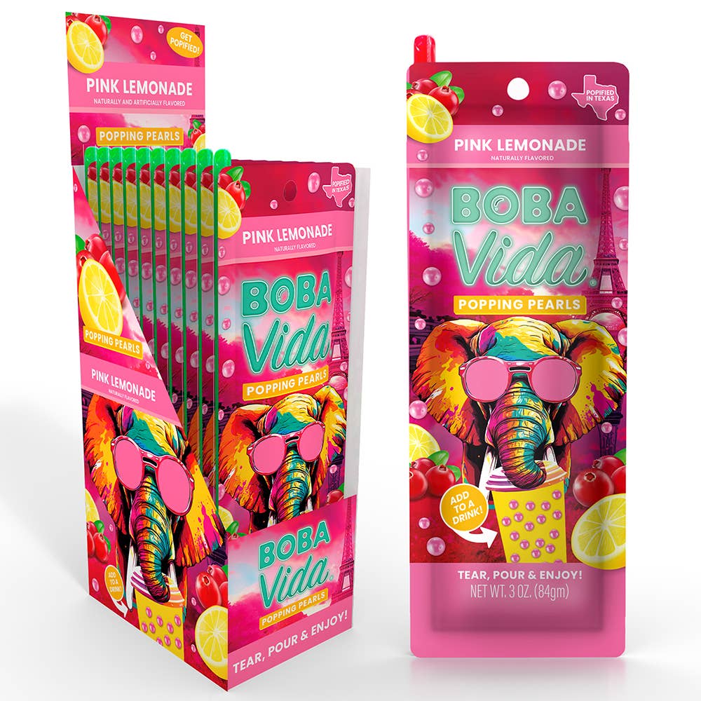 BobaVida Popping Boba - Pink Lemonade,10ct-Grandpa Joe's Candy Shop-Yellow Springs Toy Company