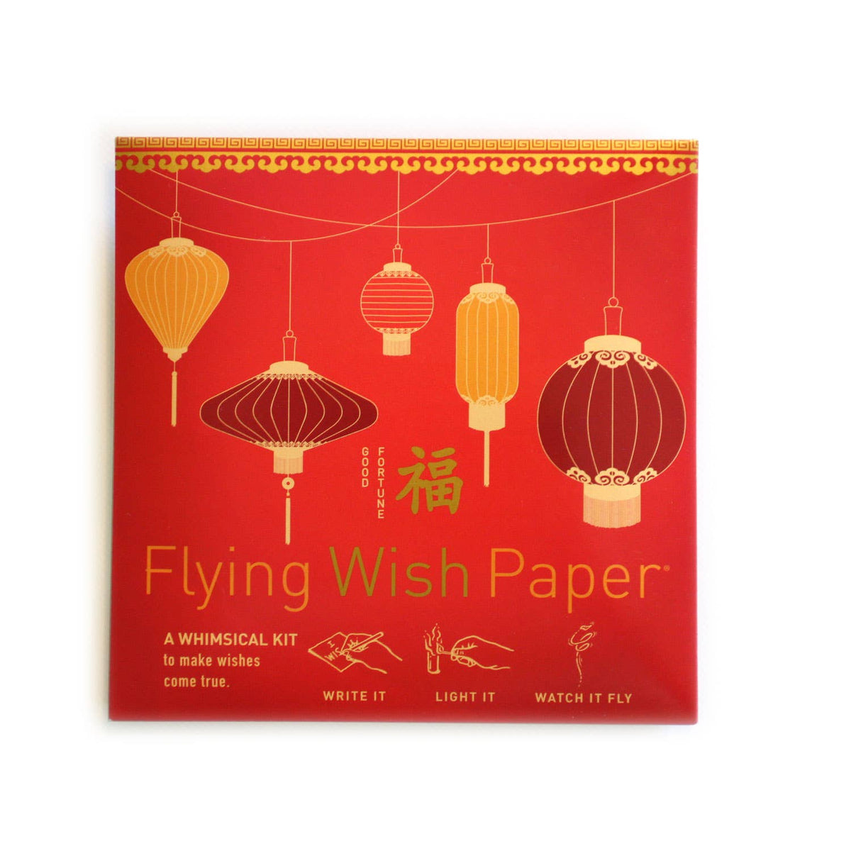 GOOD FORTUNE / Mini kit with 15 Wishes + accessories-FLYING WISH PAPER-Yellow Springs Toy Company