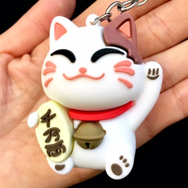 Key Charm - Maneki Lucky Cat-BCmini-Yellow Springs Toy Company