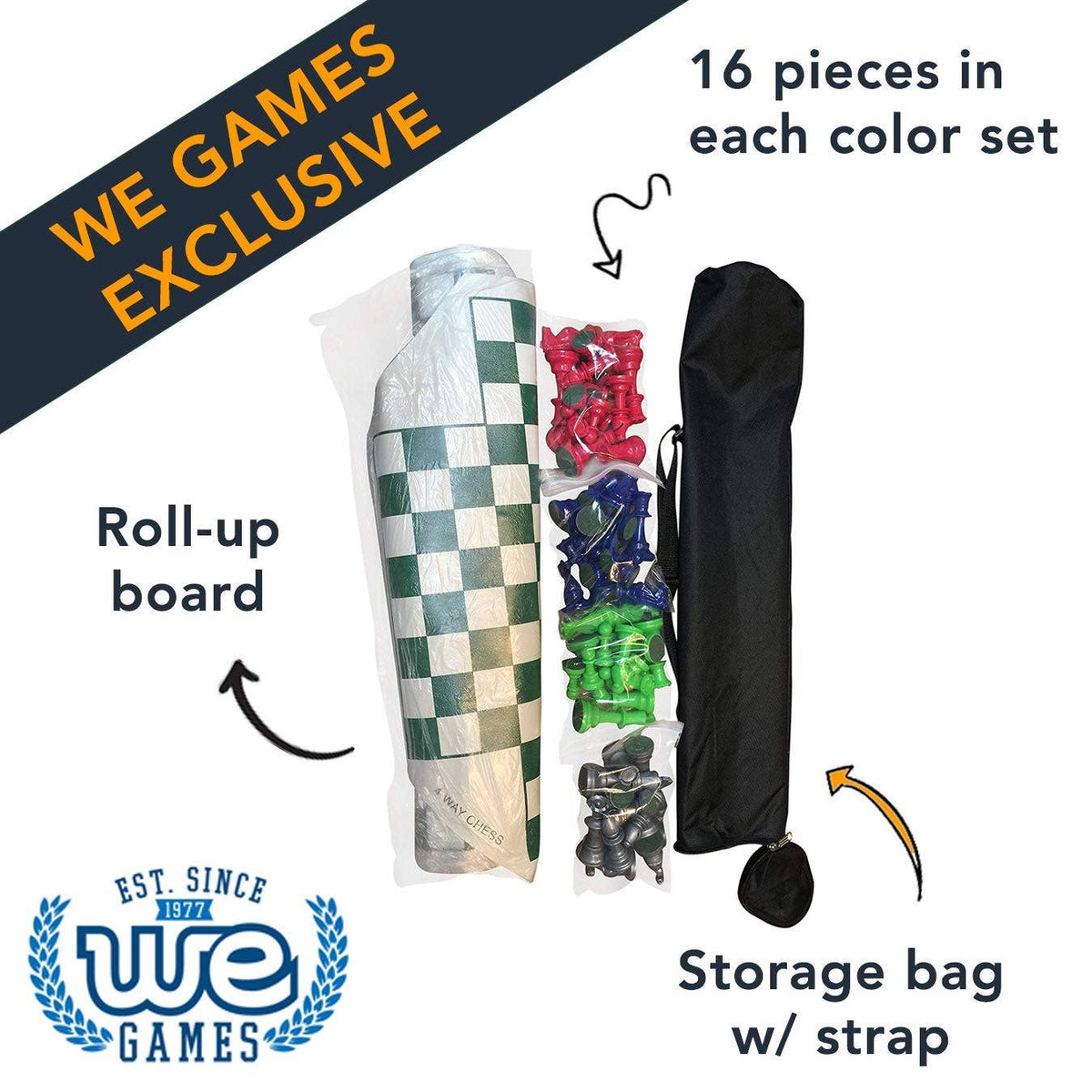 4-Way Chess Set, 3.75 in. King-Games-Wood Expressions-Yellow Springs Toy Company