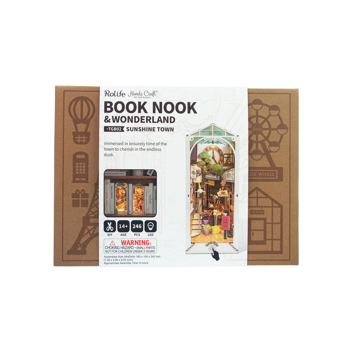 DIY Miniature House Book Nook Kit: Sunshine Town-Hands Craft-Yellow Springs Toy Company