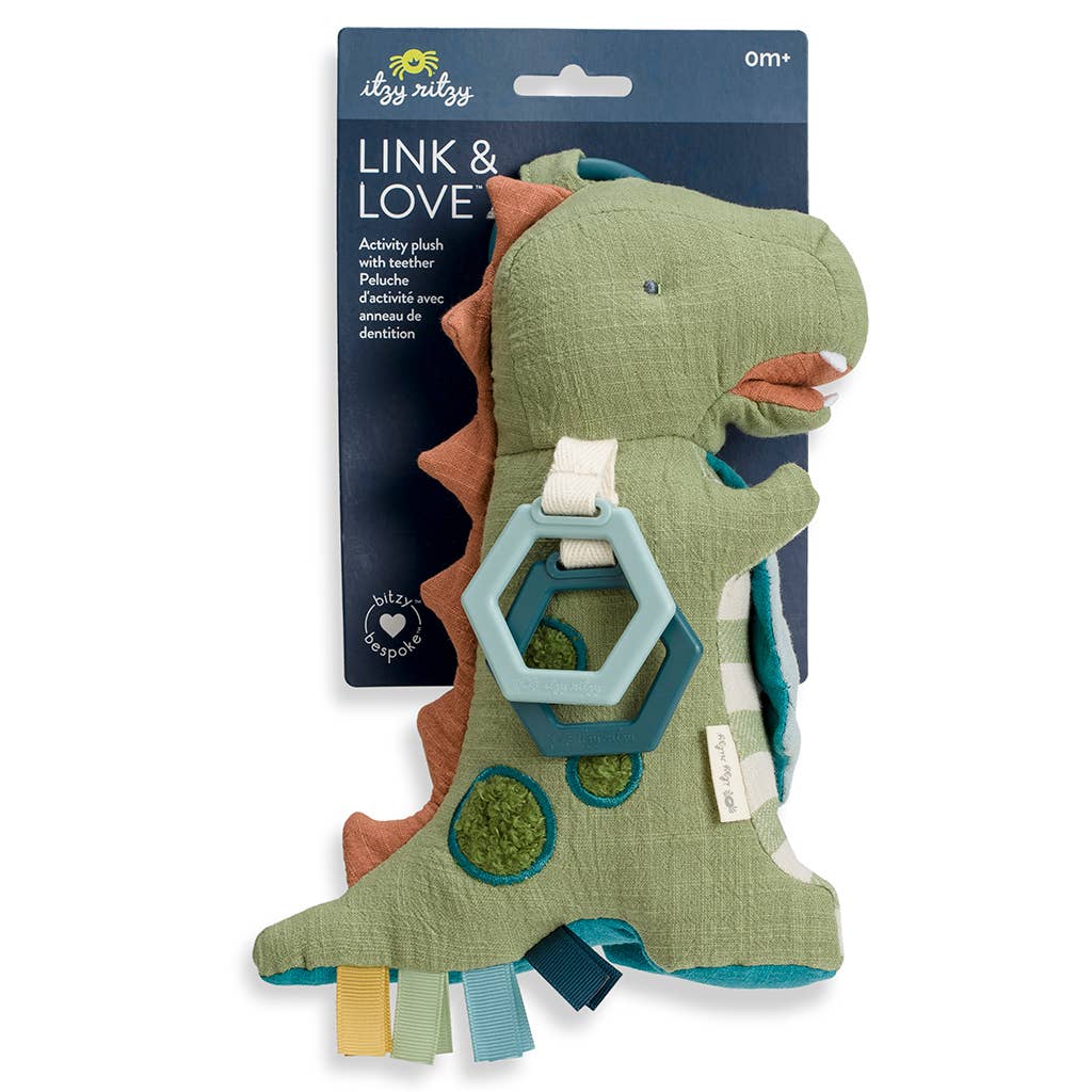 Activity Plush with Teether Toy - Dino-Infant &amp; Toddler-Yellow Springs Toy Company
