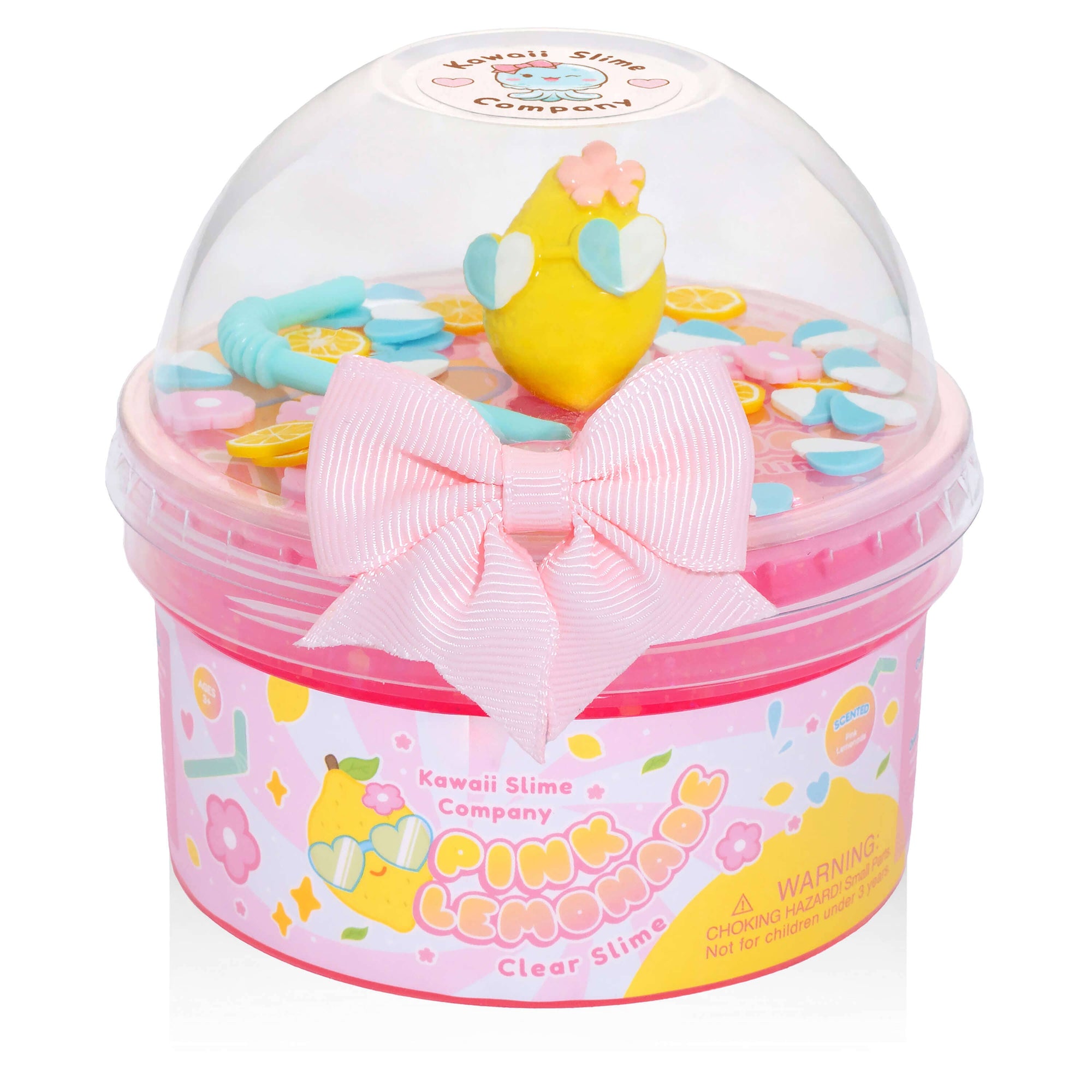 Pink Lemonade Clear Slime (4pcs/case)-Kawaii Slime Company-Yellow Springs Toy Company