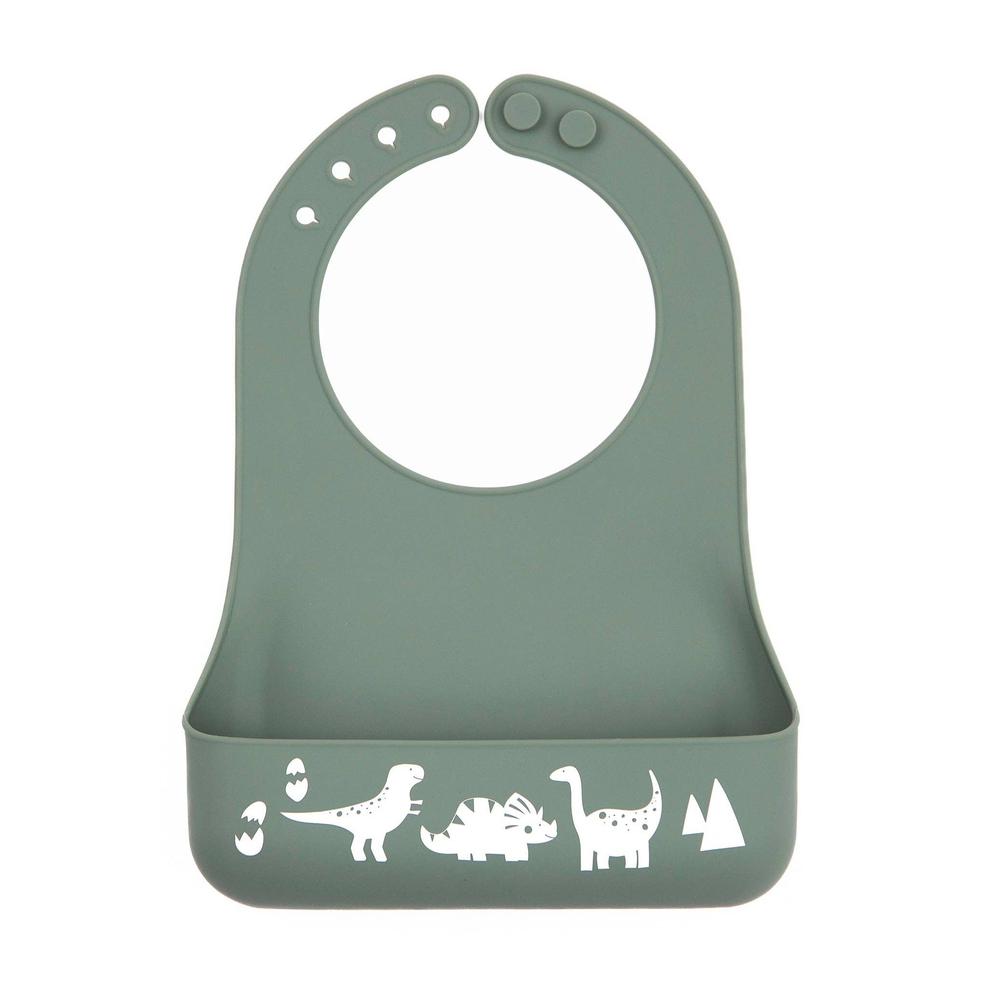 Dino Rawr Little Bites Starter Bib: Green-Bella Tunno-Yellow Springs Toy Company