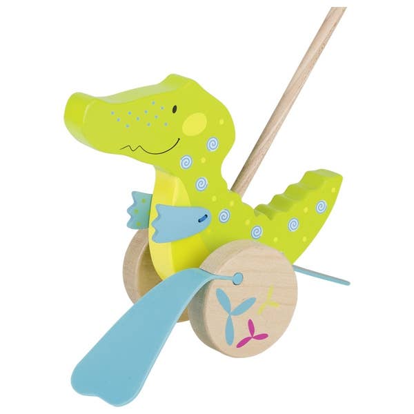 Push-along animal - Crocodile Susibelle-Goki America-Yellow Springs Toy Company