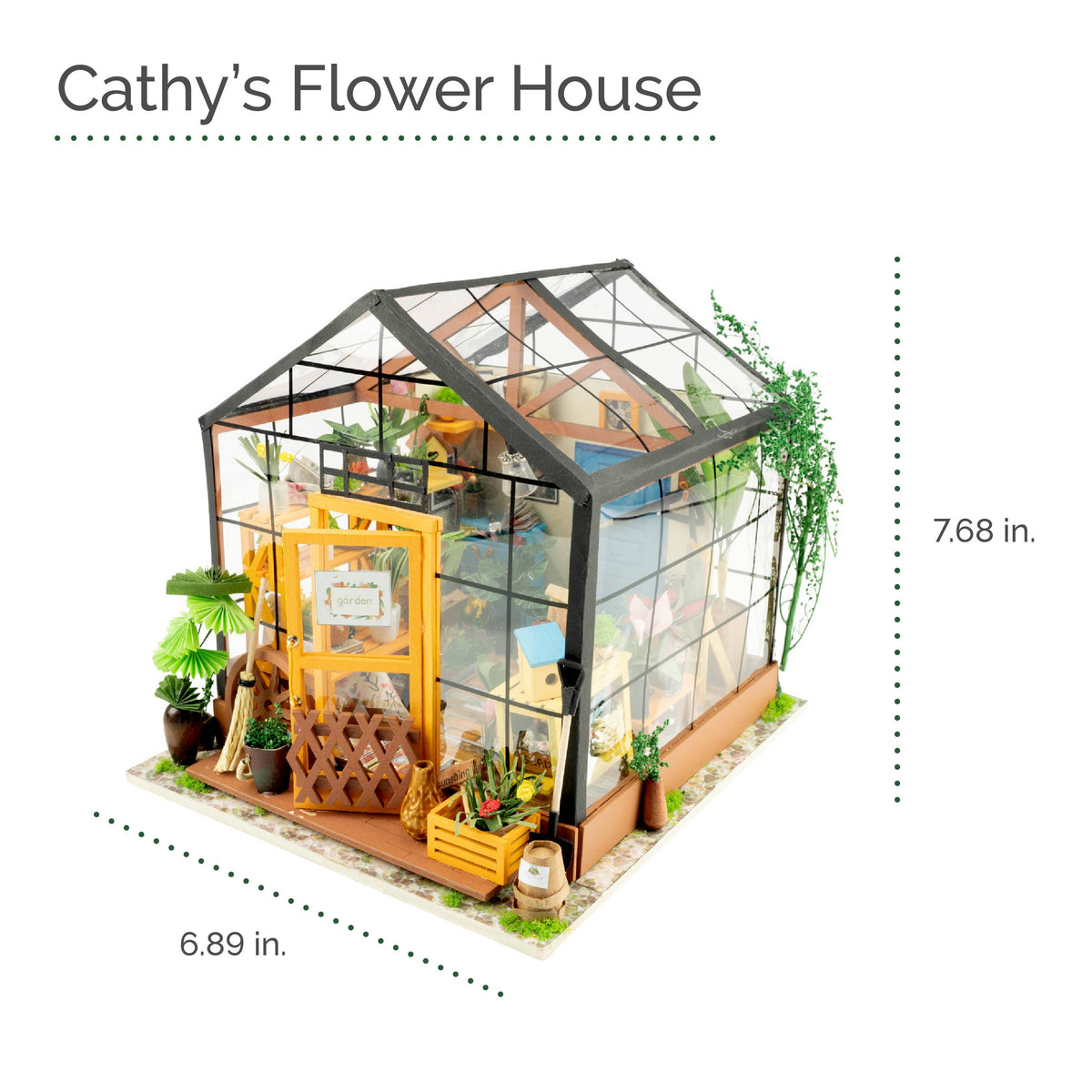 DIY Miniature House Kit: Cathy&#39;s Flower House-Hands Craft-Yellow Springs Toy Company