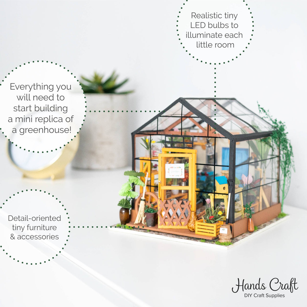 DIY Miniature House Kit: Cathy&#39;s Flower House-Hands Craft-Yellow Springs Toy Company