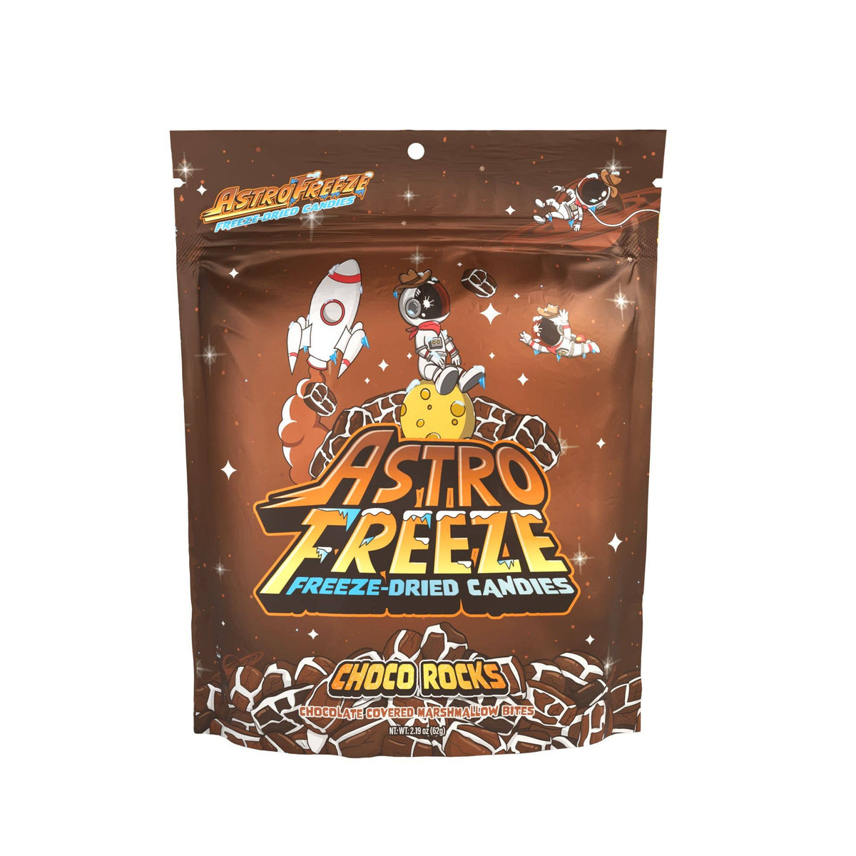 Astro Freeze, Choco Rocks Freeze Dried Candy 2.19oz, 12ct-Grandpa Joe&#39;s Candy Shop-Yellow Springs Toy Company