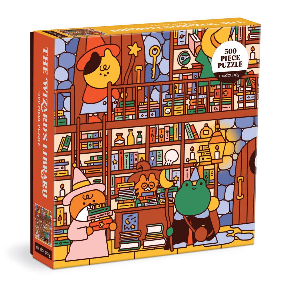 The Wizard&#39;s Library 500 Piece Family Puzzle-Chronicle Books-Yellow Springs Toy Company