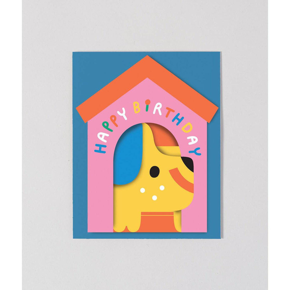 &#39;Dog In House&#39; Fold Out Kid&#39;s Birthday Card-Stationery-Wrap-Yellow Springs Toy Company