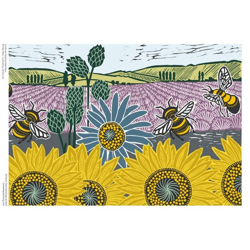 Kate Heiss: Sunflower Fields Jigsaw Puzzle - 1000 Pieces-Puzzles-Texas Bookman-Yellow Springs Toy Company
