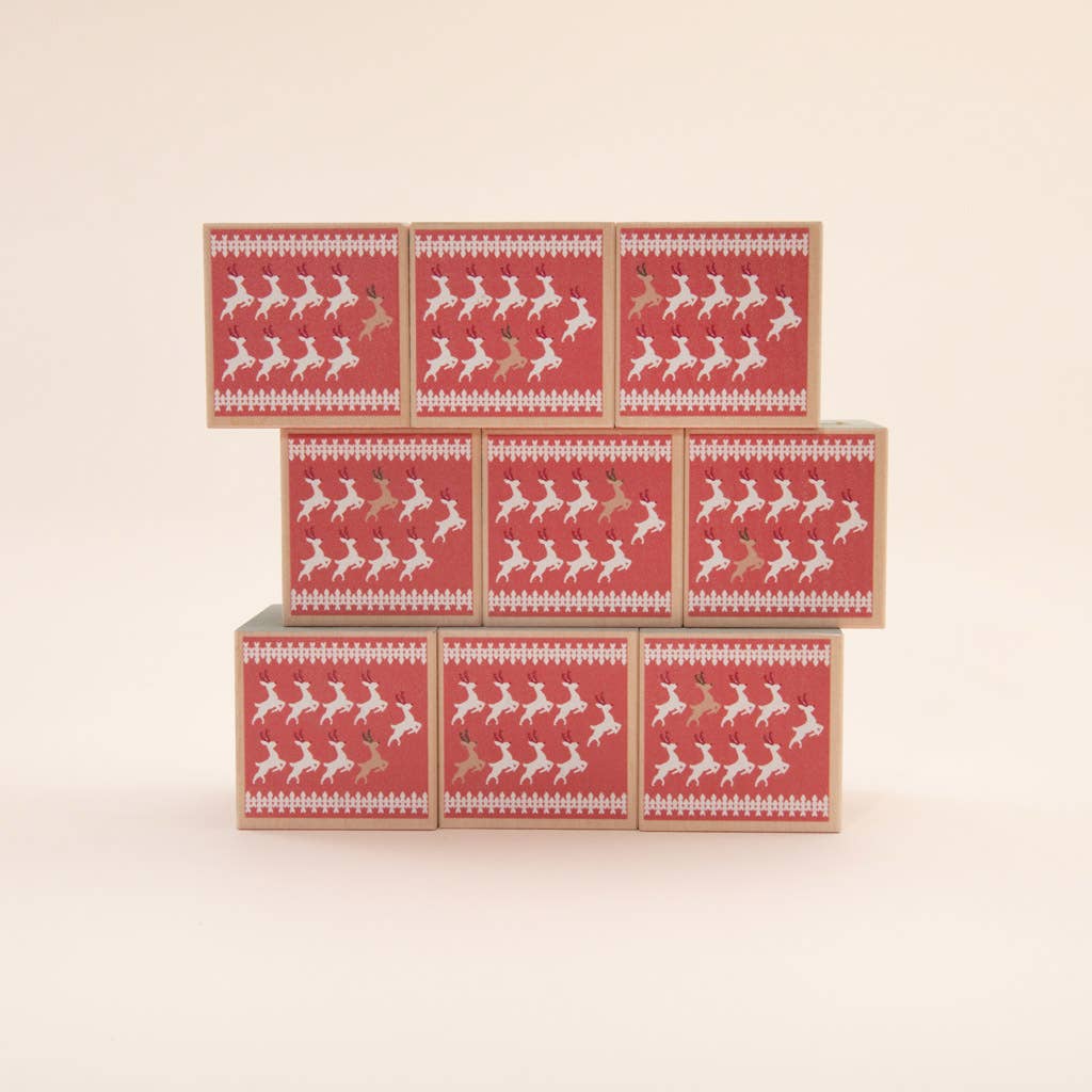 Uncle Goose Reindeer Blocks-Yellow Springs Toy Company