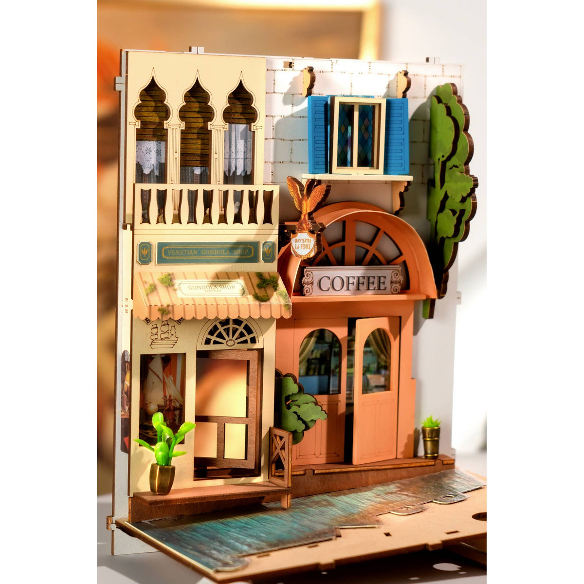 DIY Book Nook Kit: Romantic Venice with Dust Cover-Hands Craft-Yellow Springs Toy Company