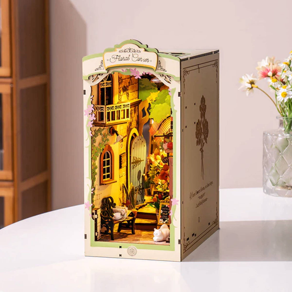 DIY Book Nook Kit: Floral Corner with Dust Cover-Hands Craft-Yellow Springs Toy Company