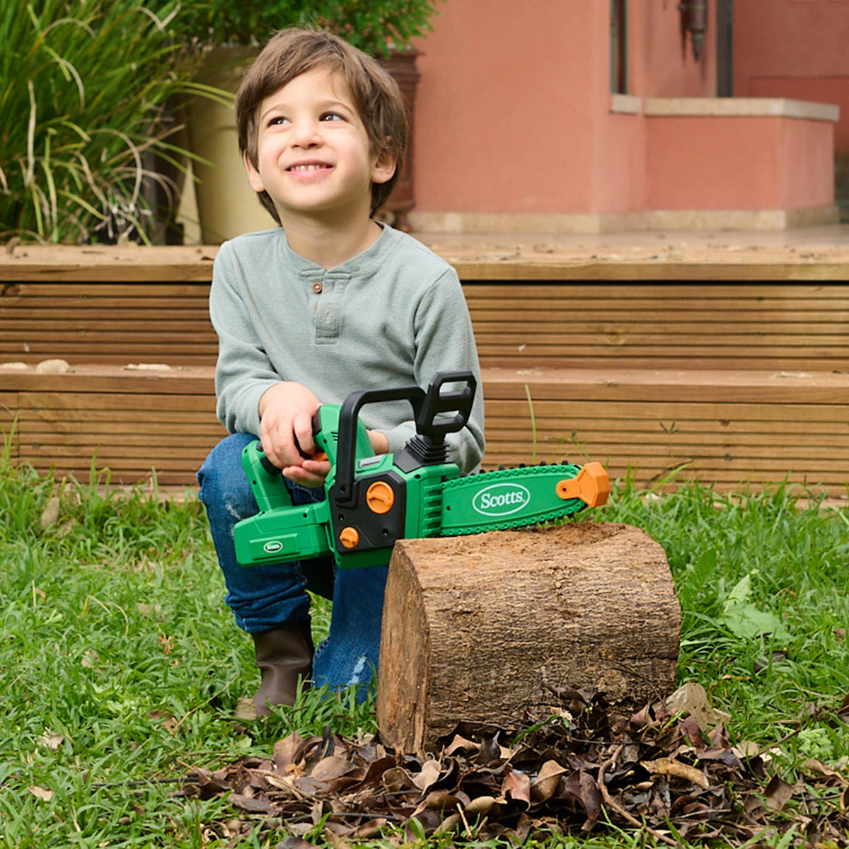 Red Toolbox Scotts Battery-Operated Deluxe Chain Saw-Toysmith-Yellow Springs Toy Company