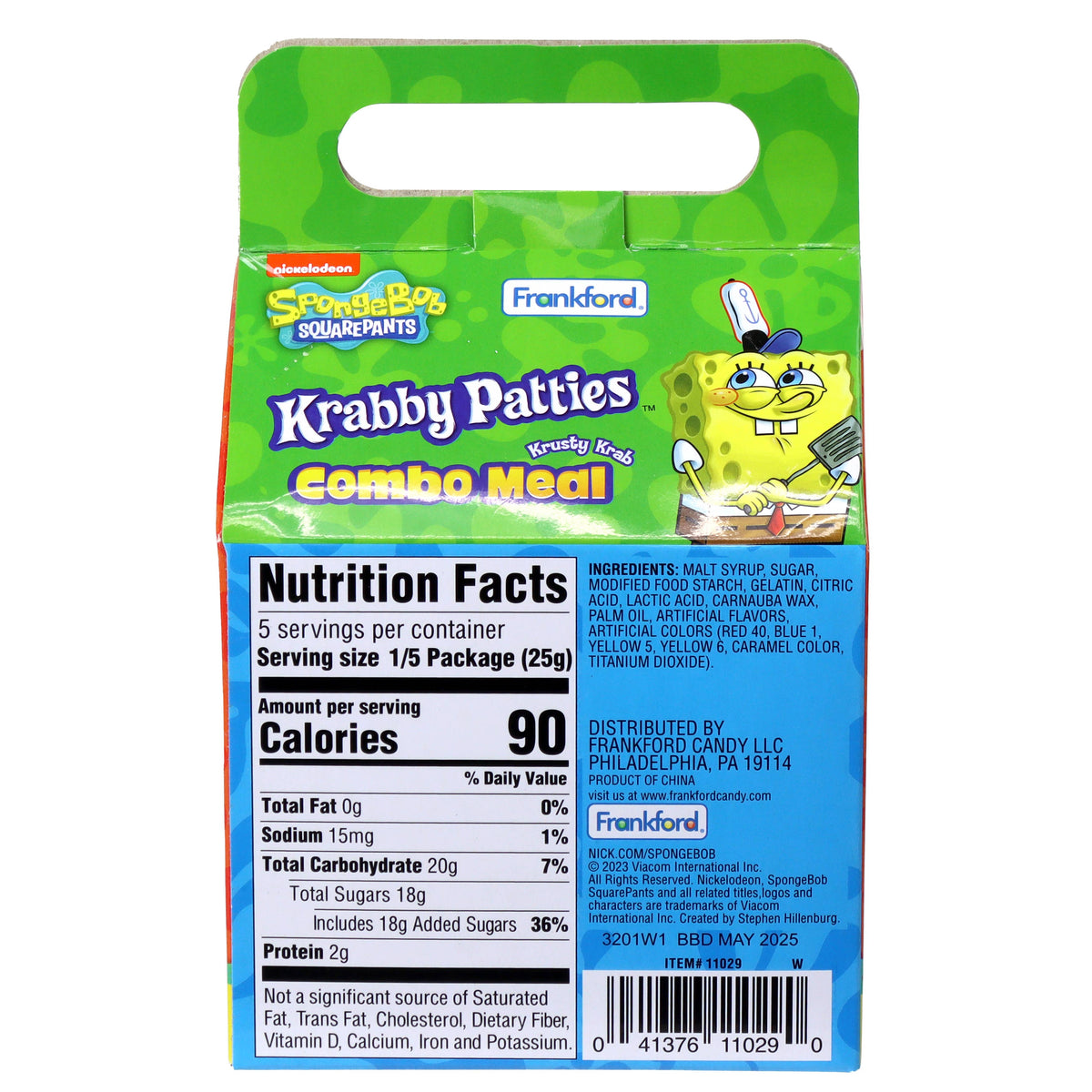 SpongeBob SquarePants Krabby Patties Combo Meal, 4.4oz, 6ct-Grandpa Joe&#39;s Candy Shop-Yellow Springs Toy Company