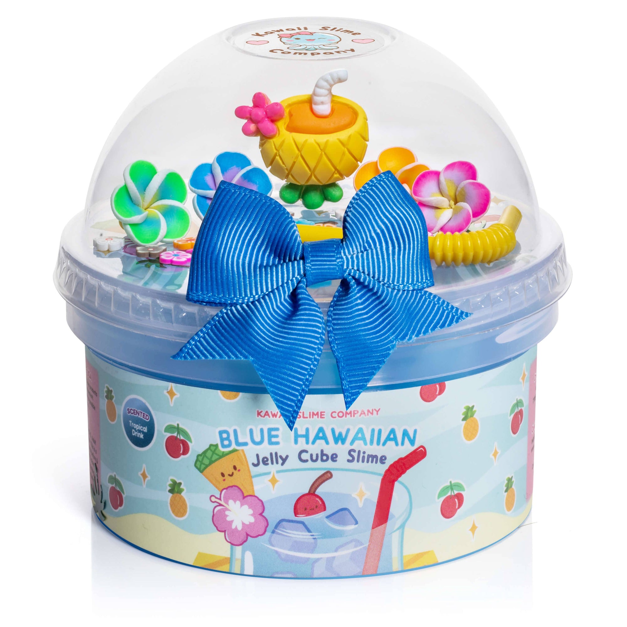 Blue Hawaiian Jelly Cube Slime (4pcs/case)-Kawaii Slime Company-Yellow Springs Toy Company