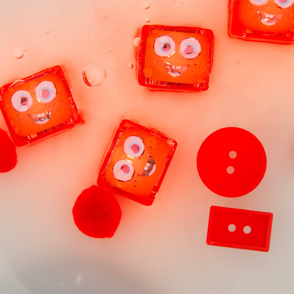 Glo Pals - Sammy (Red) Light-Up Cubes - 4-pack-Novelty-Yellow Springs Toy Company