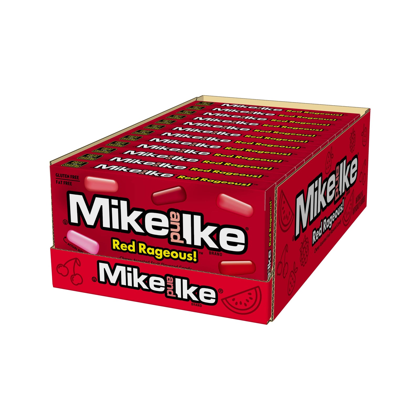 Mike and Ike Theater Box, Red Rageous, 4.25oz, 12ct Case-Grandpa Joe's Candy Shop-Yellow Springs Toy Company