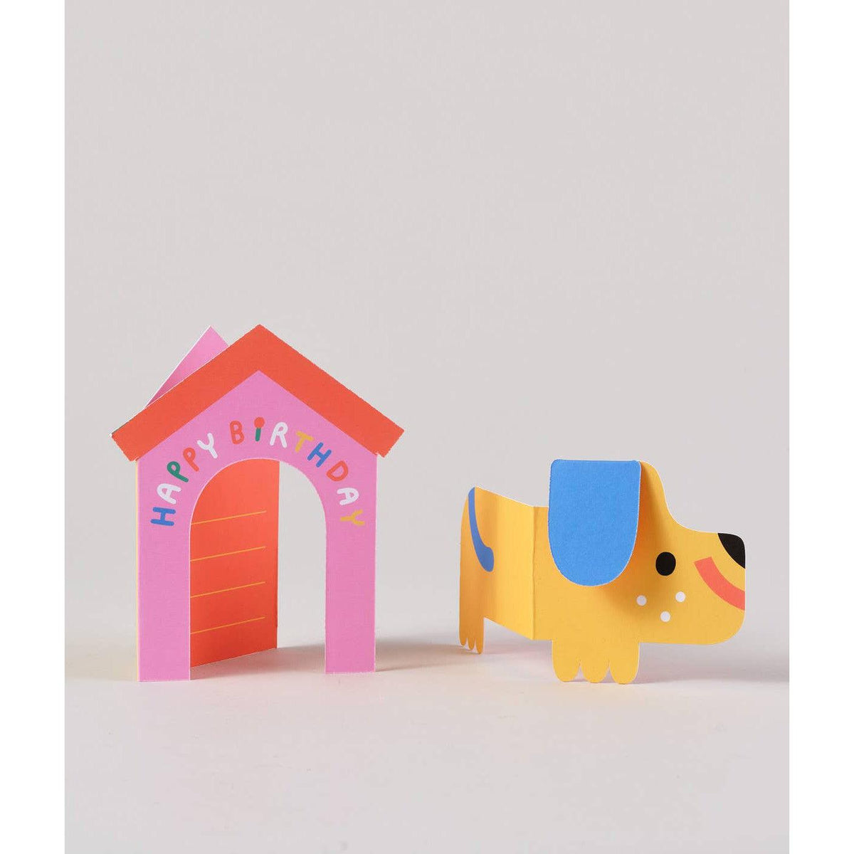 &#39;Dog In House&#39; Fold Out Kid&#39;s Birthday Card-Stationery-Wrap-Yellow Springs Toy Company