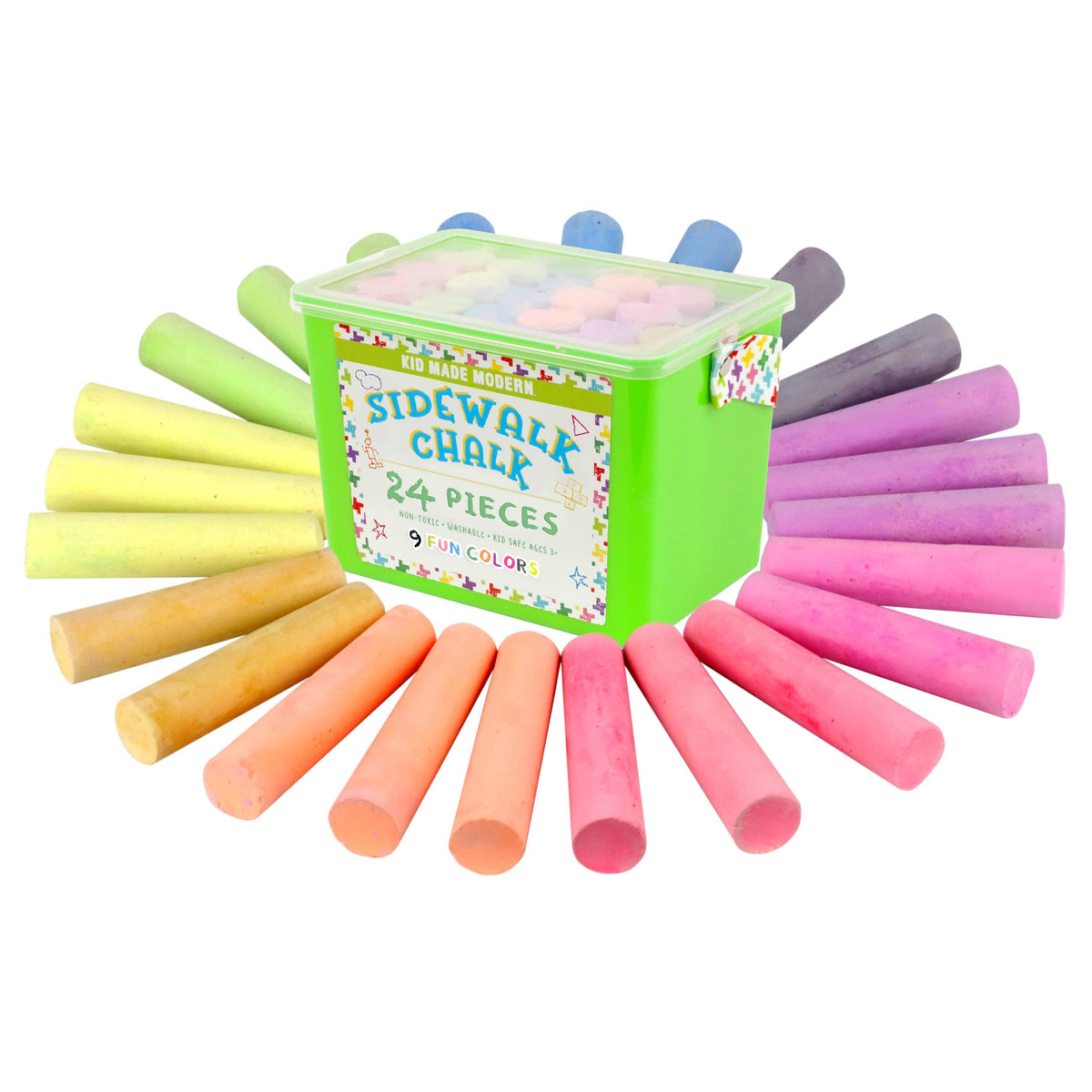 Non-Toxic Sidewalk Chalk Bucket-Arts & Humanities-Regal Games-Yellow Springs Toy Company
