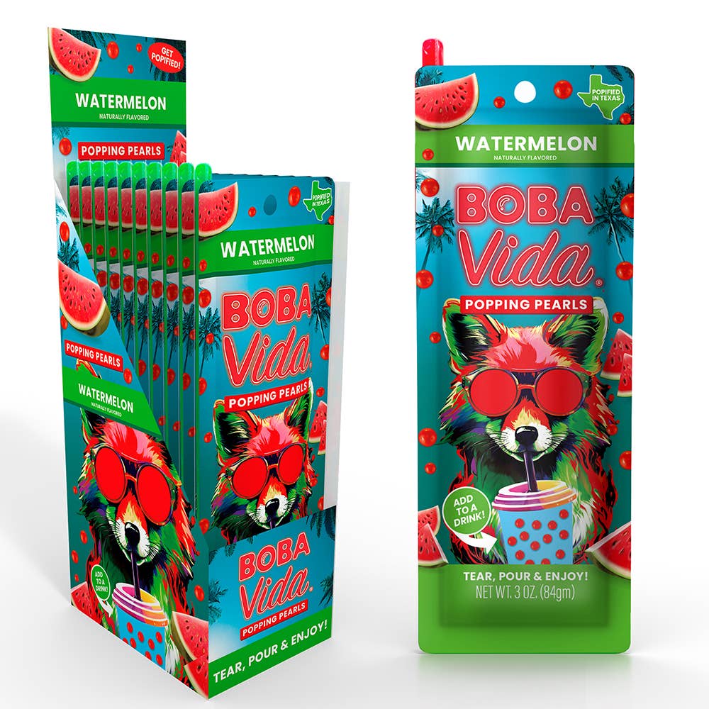 BobaVida Popping Boba -Juicy Watermelon, 10ct-Grandpa Joe's Candy Shop-Yellow Springs Toy Company