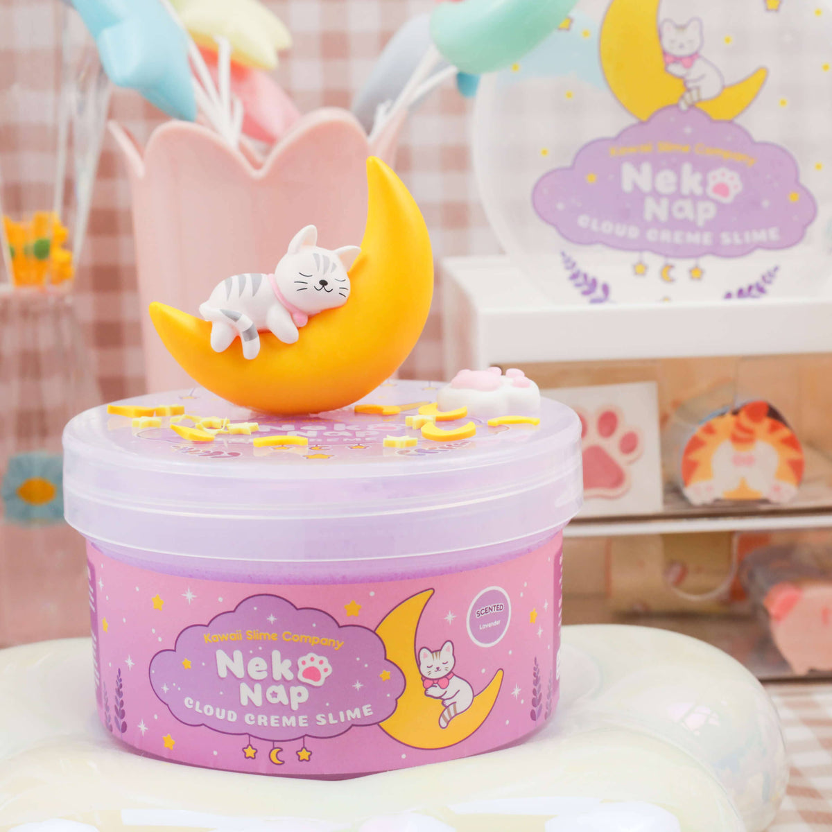 Neko Nap Cloud Creme Slime (4pcs/case)-Kawaii Slime Company-Yellow Springs Toy Company