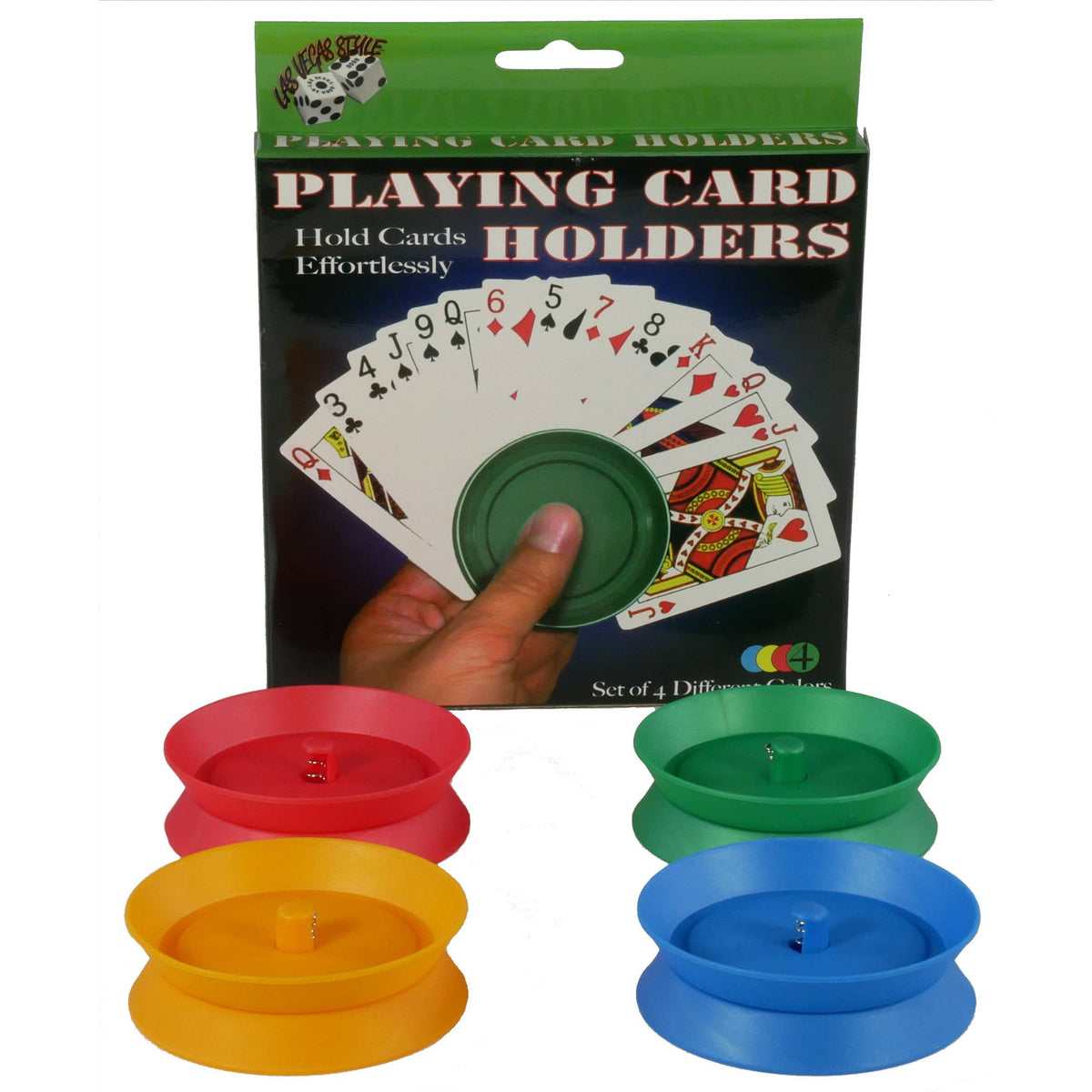 Casino- Playing Card Holder - Set of 4-WorldWise Imports-Yellow Springs Toy Company