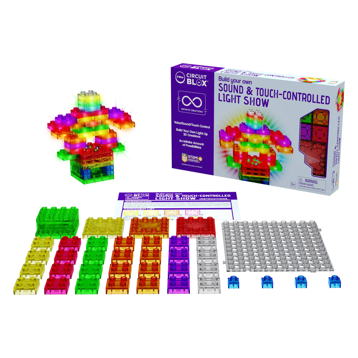 E-Blox Touch and Sound Controlled Light Show-Building &amp; Construction-E-Blox-Yellow Springs Toy Company