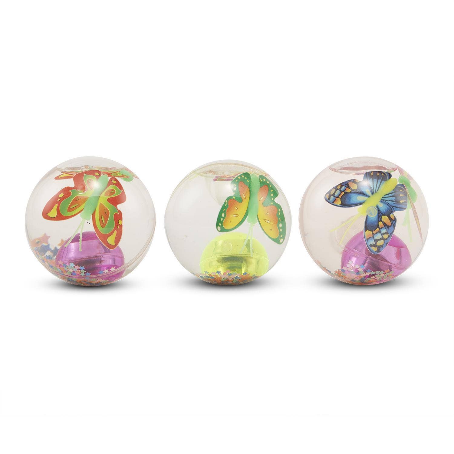 36 Pc Light-Up Butterfly Bouncing Ball Unit with Display-Cupcakes & Cartwheels by Two's Company-Yellow Springs Toy Company